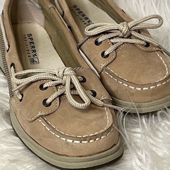SPERRY TOP-SIDER Women's Tan leather mesh LAGUNA Boat SHOES Size US 4M UK 3.5 - Picture 6 of 6